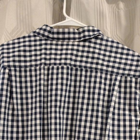 George Black and White Checkered Button Down Shirt Large - Picture 5 of 5